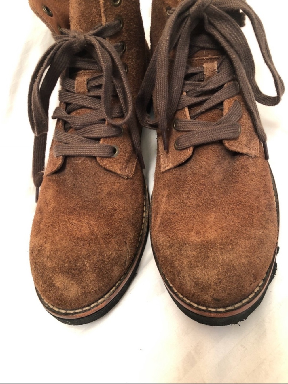 Seavees Boondocker Boots Mens Size 10 Brown Dark Earth Roughtout Leather 05/63 - Picture 4 of 16